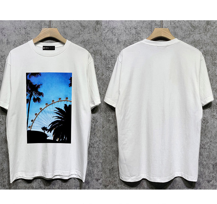 Camisetas masculinas da moda europeias e americanas com gola redonda em 3 cores S-XXL