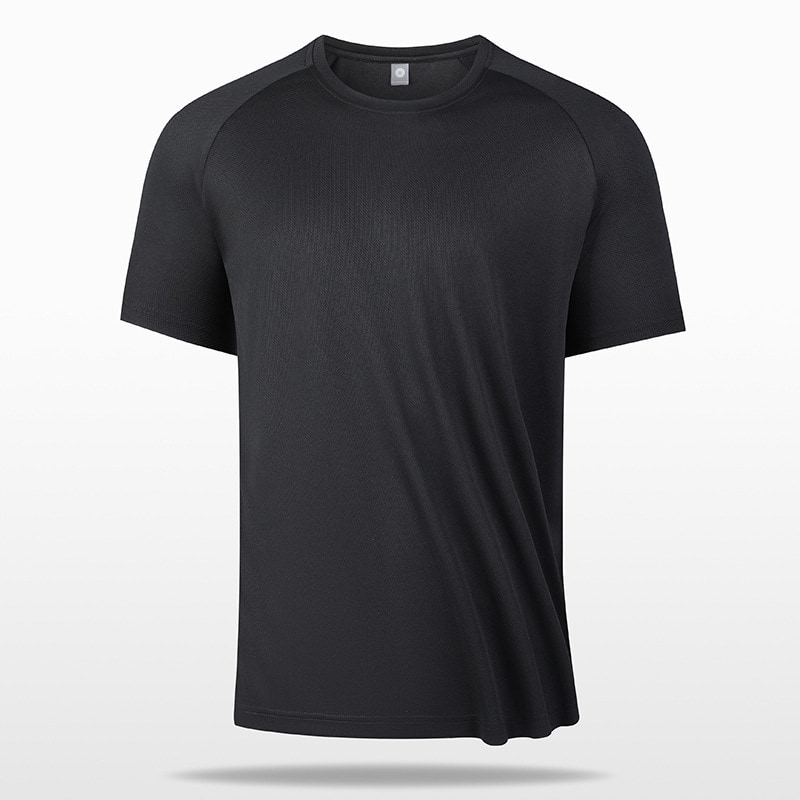 Camiseta esportiva multicolorida de manga curta de secagem rápida para corrida masculina transparente