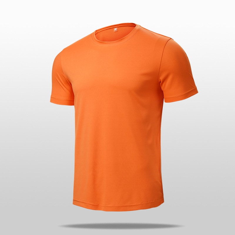 Camiseta esportiva multicolorida de manga curta de secagem rápida para corrida masculina transparente