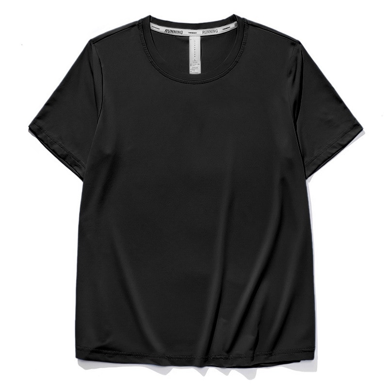 2024 verão nova seda gelo casual camiseta feminina de manga curta roupas de secagem rápida