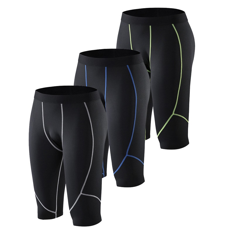 Shorts esportivos de fitness masculino, leggings respiráveis, de secagem rápida, antidesgaste e de alta elasticidade para treinamento e absorção de umidade