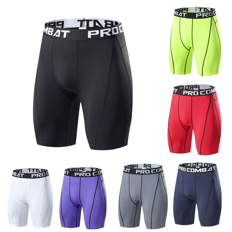 Shorts masculinos de verão de secagem rápida esticam shorts de corrida justos e respiráveis