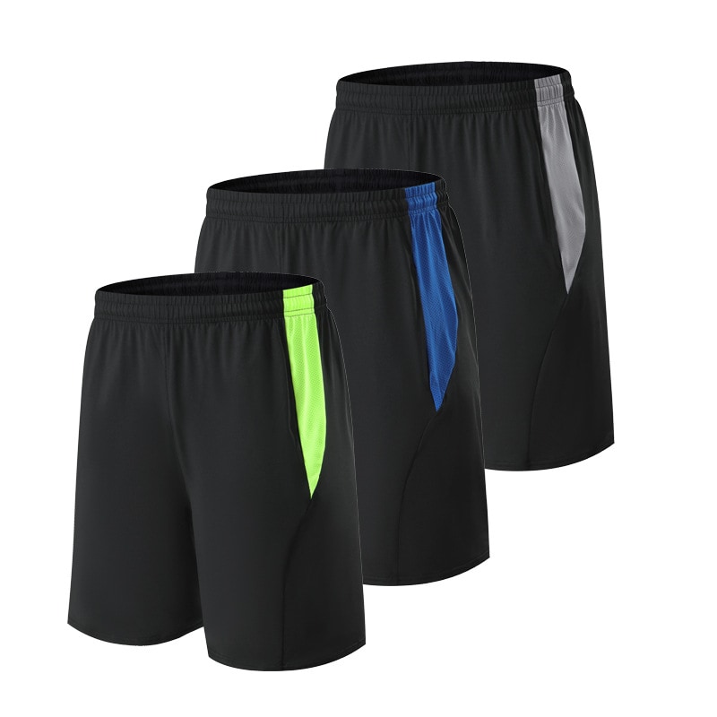 Shorts esportivos respiráveis de secagem rápida de verão masculino, calças finas e soltas