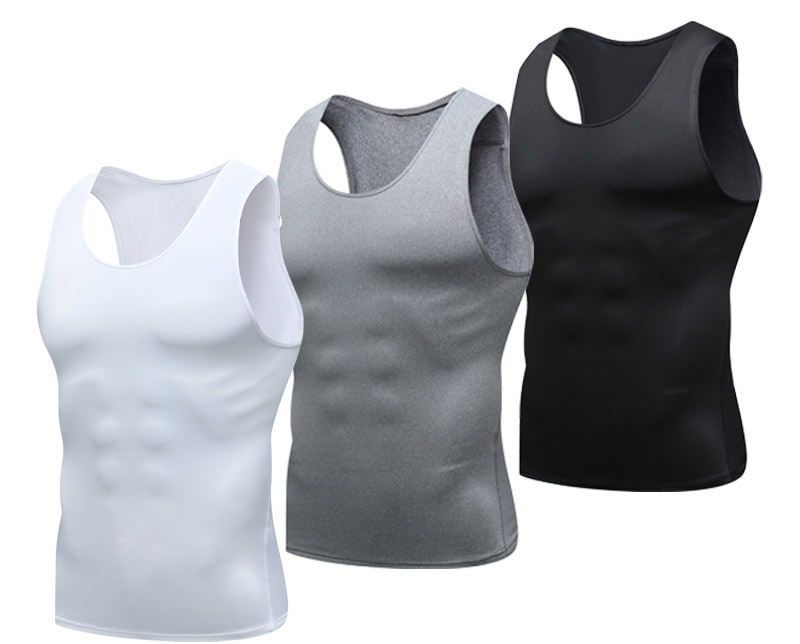 Colete respirável PRO de treinamento apertado masculino de verão