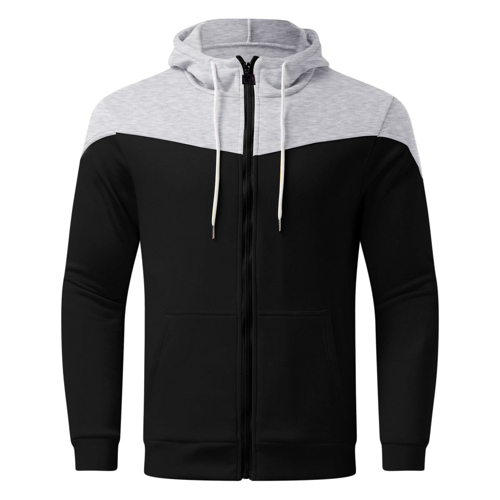 Moletom esportivo com capuz moderno estampado em cores sólidas A009