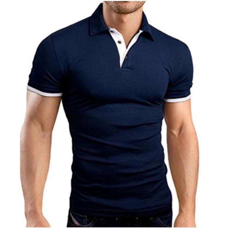 Tops de manga curta masculinos populares camisas pólo da moda