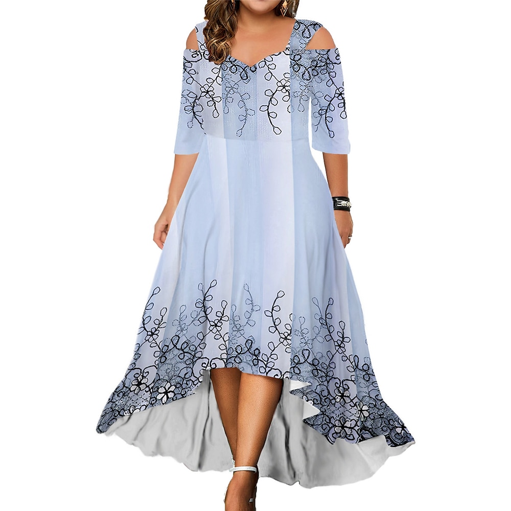 Vestido de festa feminino plus size, vestido de convidado de casamento, vestido longo