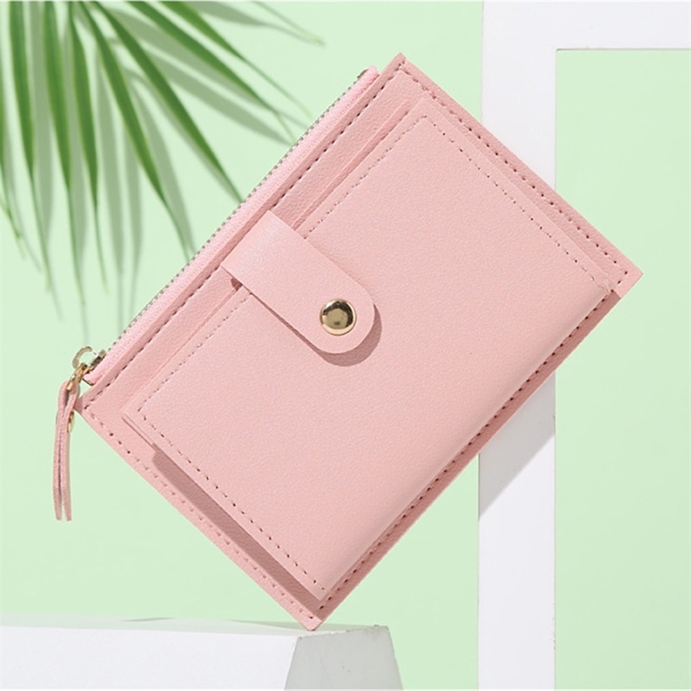 Masculino feminino moda cor sólida cartão de crédito cartão de identificação multi-slot titular do cartão casual