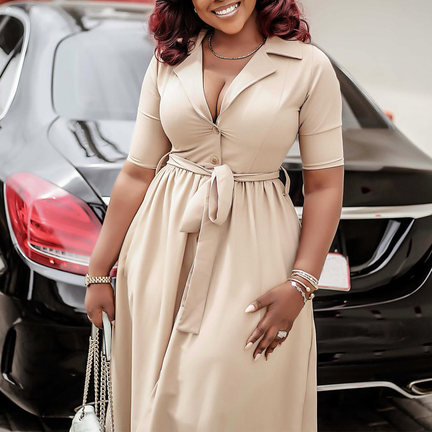 D506 Moda casual solto maxi vestido plus size festa terno para mulheres