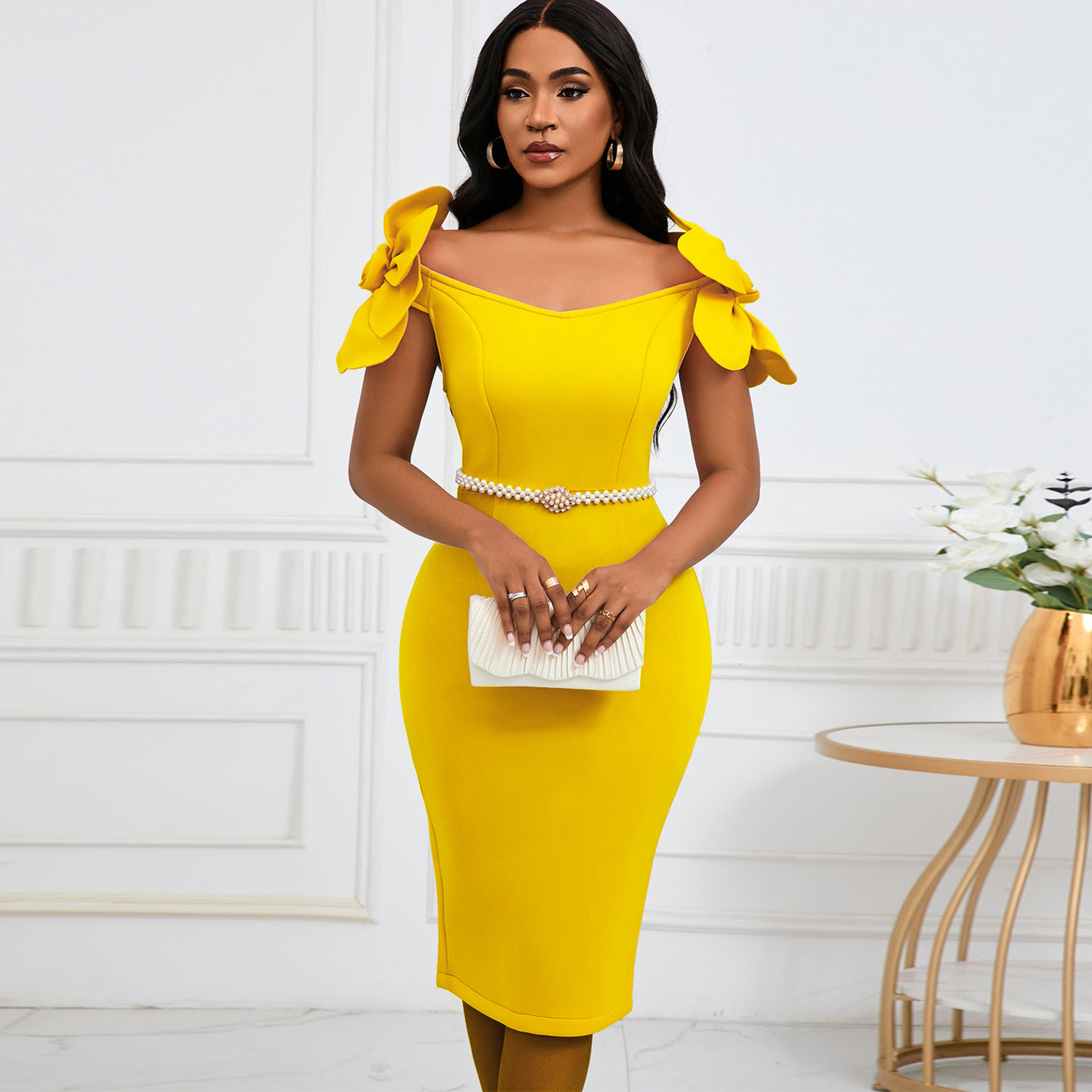 D528 Vestido Plus Size Sexy Feminino Slim