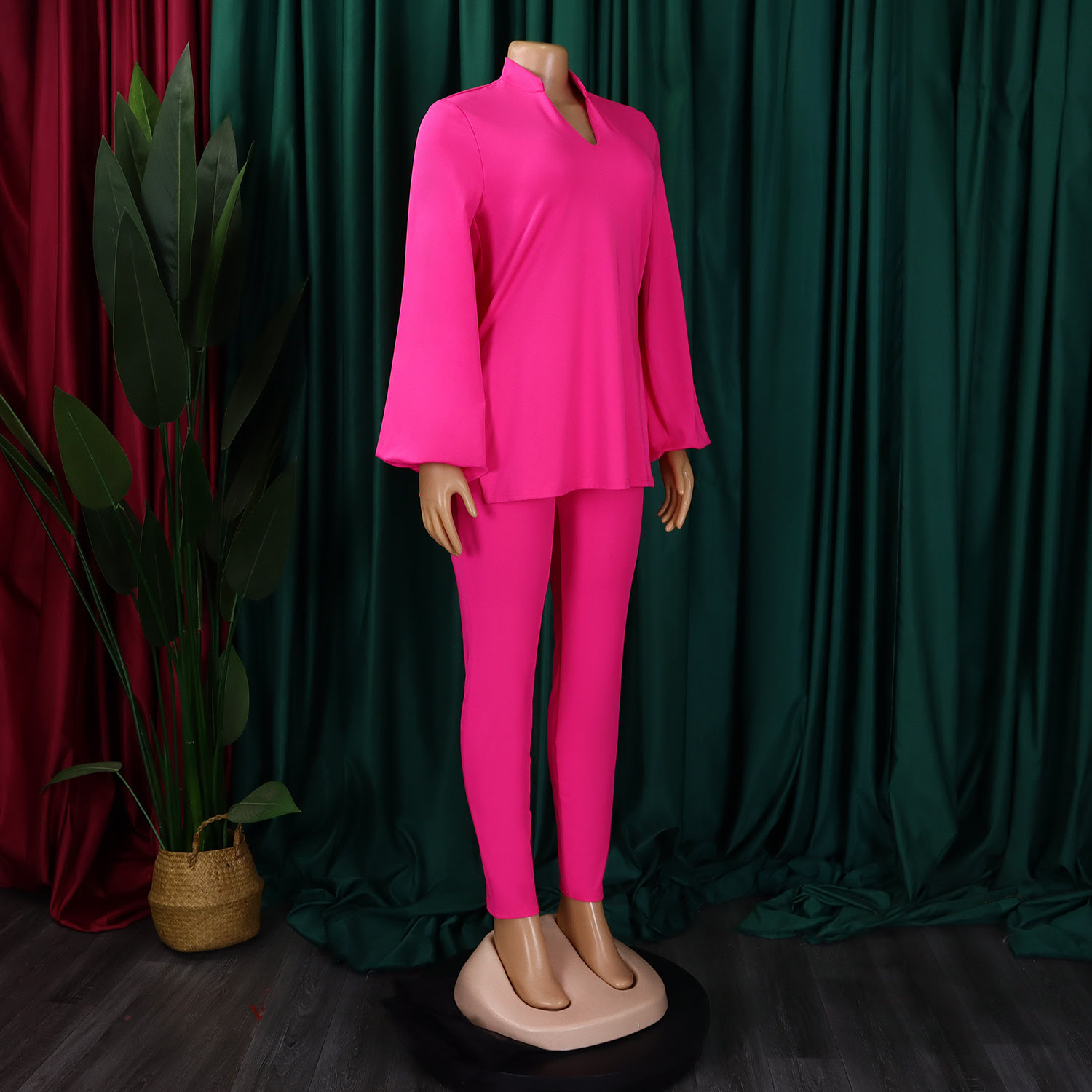 D535 Roupa feminina tamanho grande 2 peças